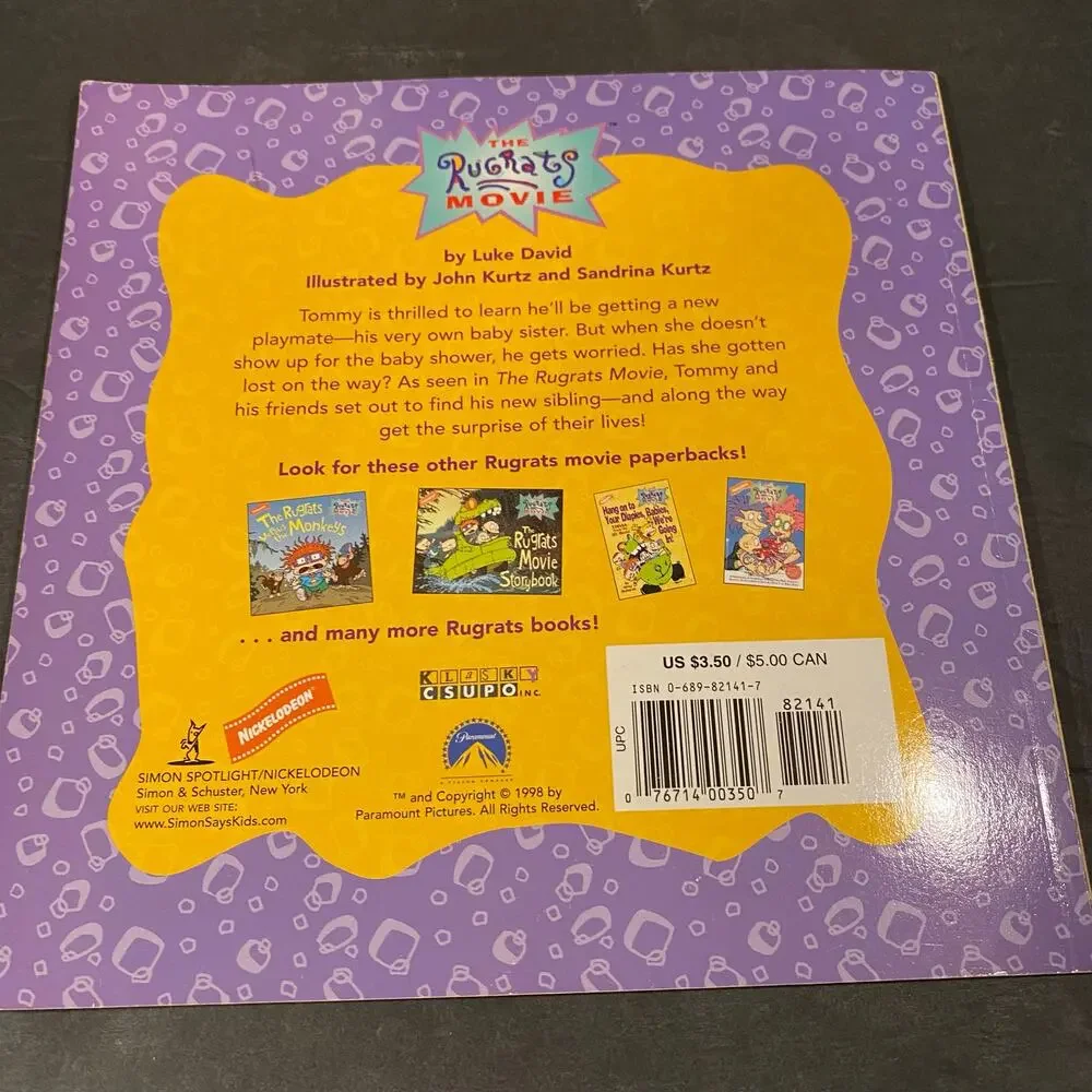 Vintage 90s Nickelodeon Rugrats Lot - VHS, 4 Storybooks & Tommy Figure Bundle